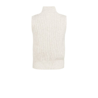 YAYA Sleeveless vest with zipper heather grey melange