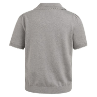 YAYA Short sleeve cardigan iron grey melange