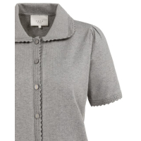 YAYA Short sleeve cardigan iron grey melange