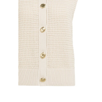 YAYA Textured sleeveless cardigan creme beige 