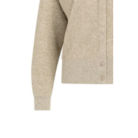 YAYA Towel knitted cardigan crockery brown melange