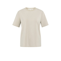 YAYA Sweatshirt with ribbed neck oxford tan brown