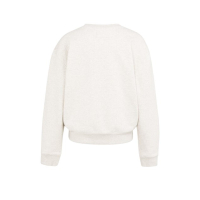 YAYA Sweater with stitched-on text heather grey melange
