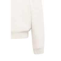 YAYA Sweater with stitched-on text heather grey melange