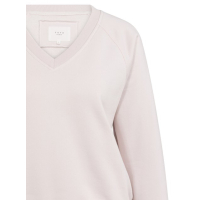 YAYA Sweater with v-neck gray lilac