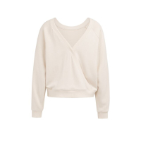 YAYA Sweatshirt with wrap detail creme beige