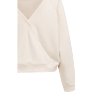 YAYA Sweatshirt with wrap detail creme beige