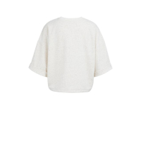 YAYA Short sleeve sweatshirt ivory white melange
