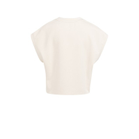 YAYA Sleeveless boxy sweatshirt cloud creme white