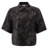 YAYA Printed short sleeve blouse, washed black dessin