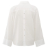 YAYA Sheer boyfriend shirt with buttons, off white
