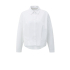 YAYA Poplin blouse with front pleat, pure white