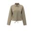 YAYA Blouse jacket with waist pleat, capers melange