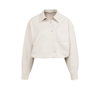 YAYA Blouse with asymmetric placket heather grey melange