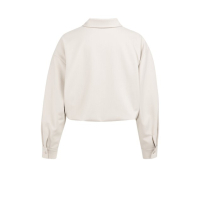 YAYA Blouse with asymmetric placket heather grey melange