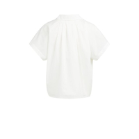 YAYA Sleeveless blouse with button pure white