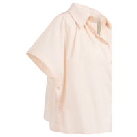 YAYA Sleeveless blouse with button creme de pechie orange