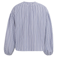 YAYA Striped blouse with shirring navy blazer dessin