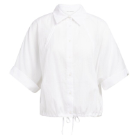 YAYA Vleermuismouw blouse met gevlochten detail pure white