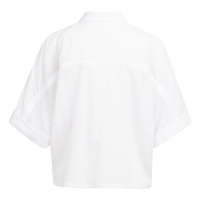 YAYA Vleermuismouw blouse met gevlochten detail pure white