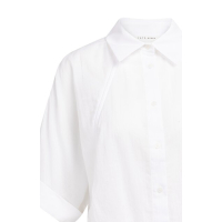 YAYA Vleermuismouw blouse met gevlochten detail pure white