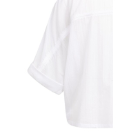 YAYA Vleermuismouw blouse met gevlochten detail pure white