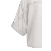 YAYA Vleermuismouw blouse met gevlochten detail alabaster gray
