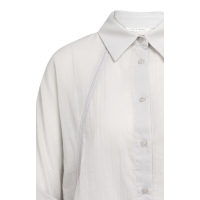 YAYA Vleermuismouw blouse met gevlochten detail alabaster gray