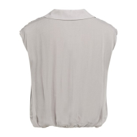 YAYA Mouwloze blouse met strikdetail storm cloud grey