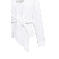 YAYA Twinset geknoopte blouse en singlet pure white