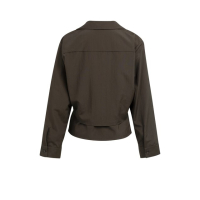 YAYA Twinset met geknoopte blouse en singlet delicioso brown