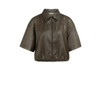 YAYA Blousejack met gecoate afwerking delicioso brown