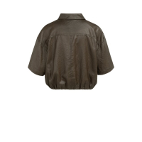 YAYA Blousejack met gecoate afwerking delicioso brown