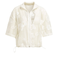 YAYA Jasje in gehaakte stijl beige