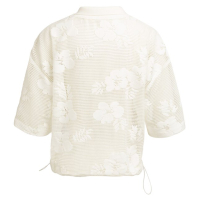 YAYA Jasje in gehaakte stijl beige