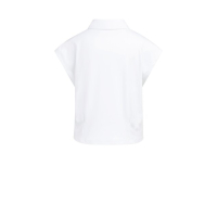 YAYA Jersey blouse with darts pure white