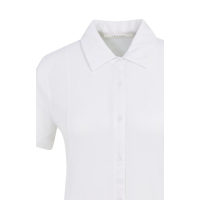 YAYA Jersey blouse met stikdetails pure white