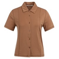 YAYA Jersey blouse met stikdetails rawhide brown