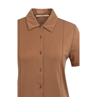 YAYA Jersey blouse met stikdetails rawhide brown