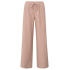 YAYA Woven wide leg trousers with elastic satin contrast waitband, soft mauve pink