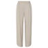 YAYA Woven structured trousers, silver lining beige