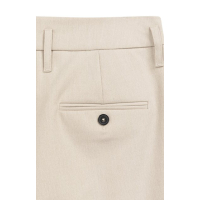 YAYA Trousers with waistband detail oxford tan brown melange