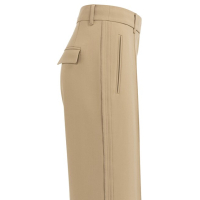YAYA Trousers with stitches details khaki green