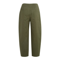 YAYA High waist barrel leg trousers army green