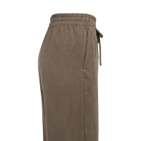 YAYA Woven wide leg trousers washed brown