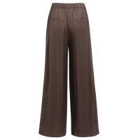 YAYA Wijde broek met deels elastische taille aubergine purple