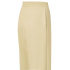YAYA Faux leather wide leg trousers with elastic waistband, parsnip yellow