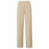 YAYA Jersey structured wide leg trousers, white pepper beige