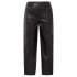 YAYA Faux leather carrot fit trousers, anthracite brown