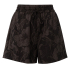 YAYA Woven printed short with elastic waist, washed black dessin